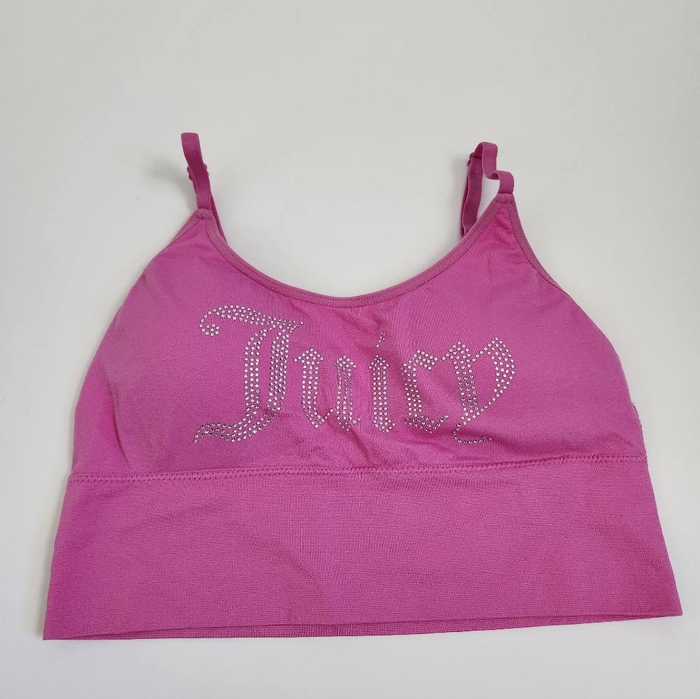 Juicy Couture Pink Bling Bra HTF Sports Bra Size XL